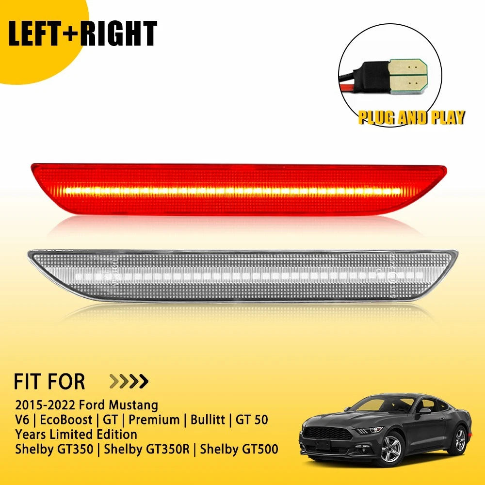 LED Rear Bumper Side Marker Light for Ford Mustang GT (2015–2022)