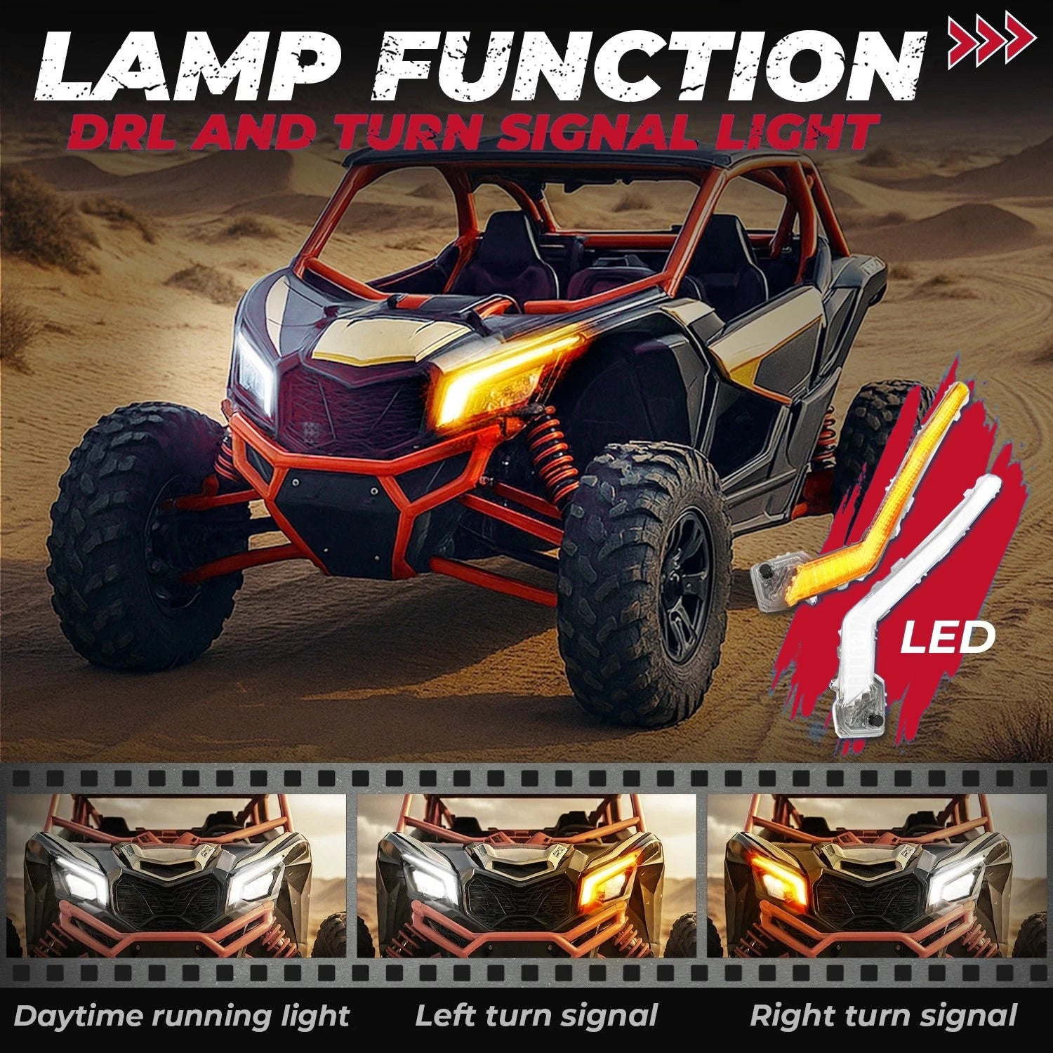 LED Front Turn Signal Light for Can Am Maverick X3 R (2017–2023) #710004994