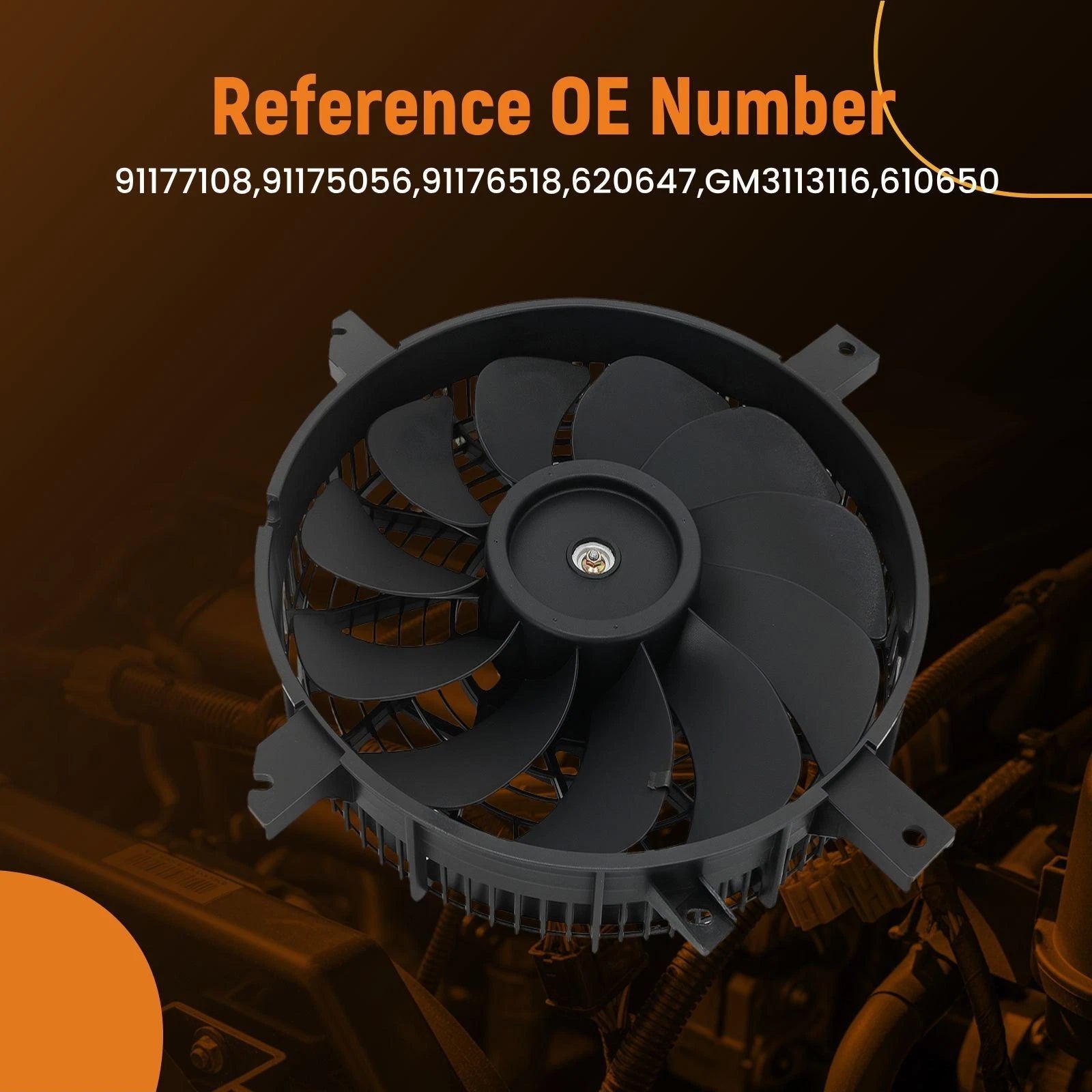 Electric Radiator Cooling Fan for Chevrolet Tracker (1999–2001) 610650 620647