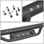 3" Steel Round Tube Step Nerf Bar Running Boards for Wrangler JL (2018–2021)