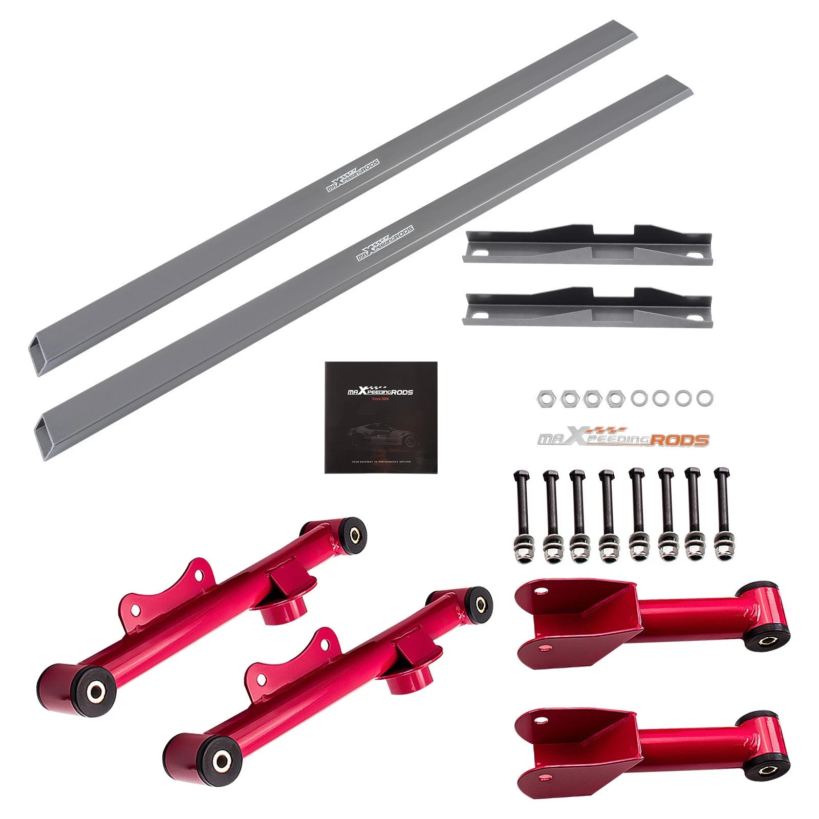 Rear Upper & Lower Control Arms Subframe Connectors for Ford Mustang (1979–2004)