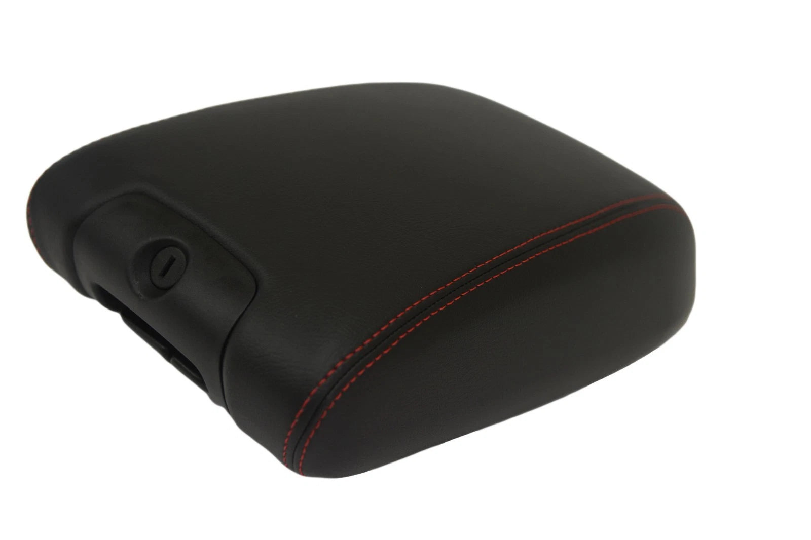 Leather Console Armrest Cover for Jeep Wrangler (2011–2017) Red Stitch