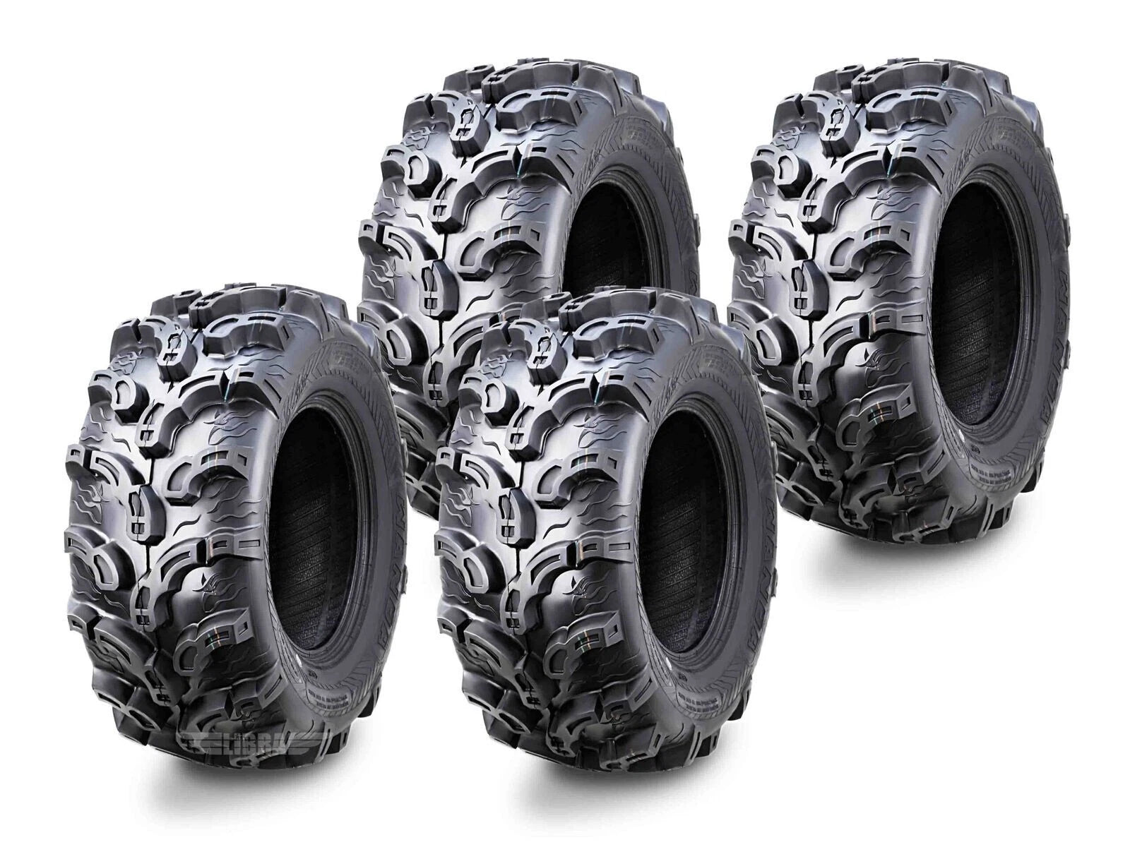 Set of 4 WANDA ATV UTV Tires 26x9-12 26x9x12 6PR Super Lug Mud (2010–2023)