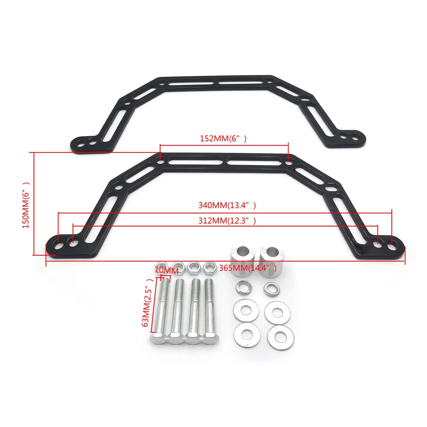 Lowering Kit for Polaris Predator 500 (2003–2007) 4" HTTMT Black
