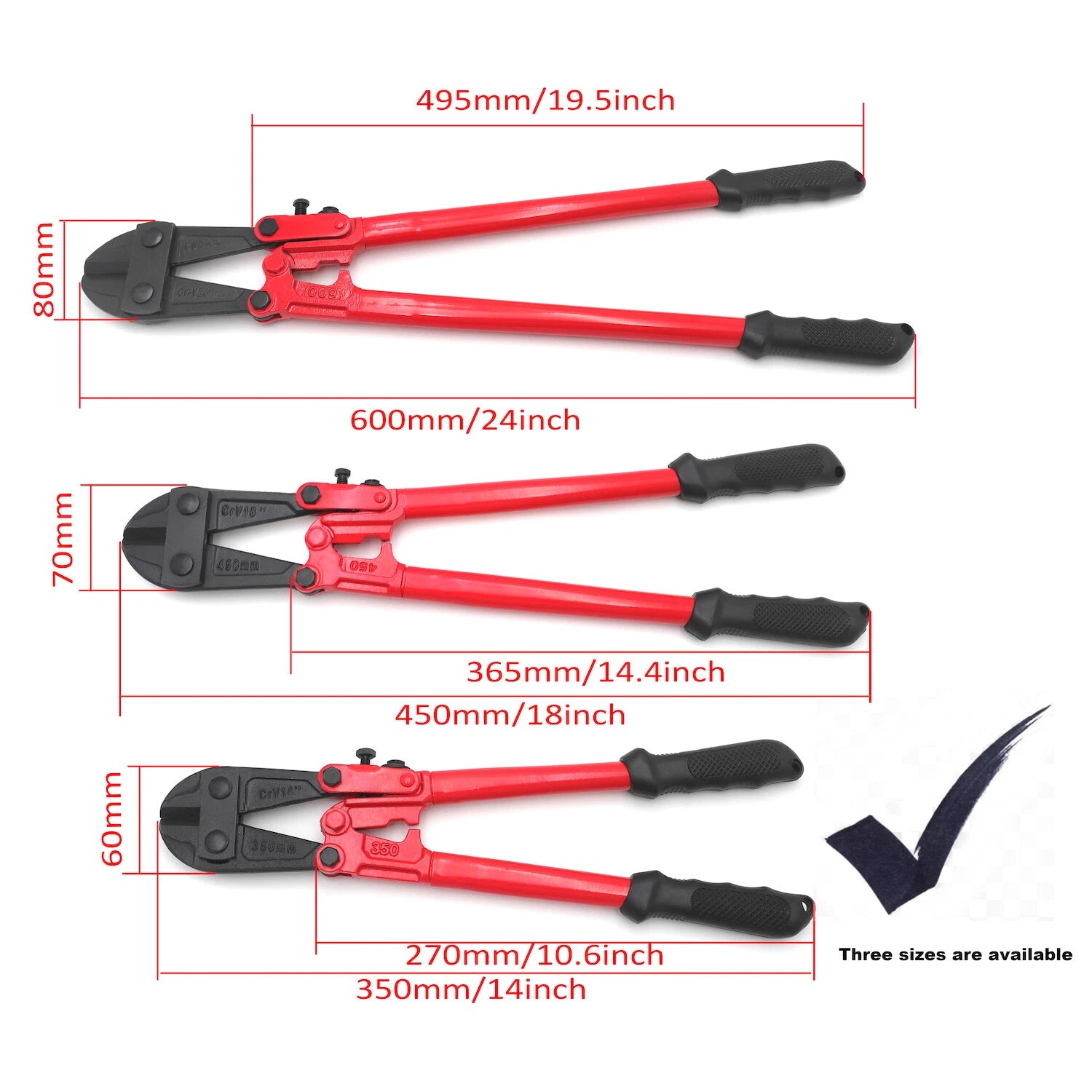 14" Bolt Cutter for Industrial Use (Wire Cut Steel Cable)