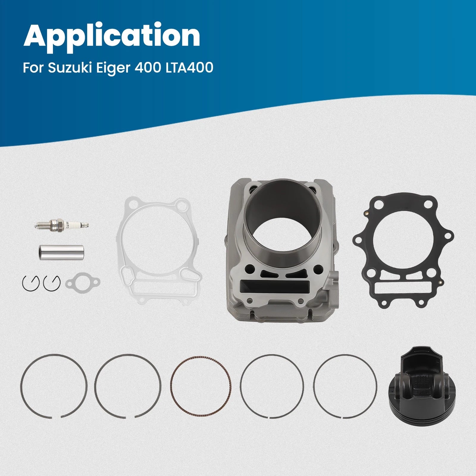 Engine Cylinder Piston Gasket Kit for Suzuki Eiger 400 LTF400 (2002–2007)