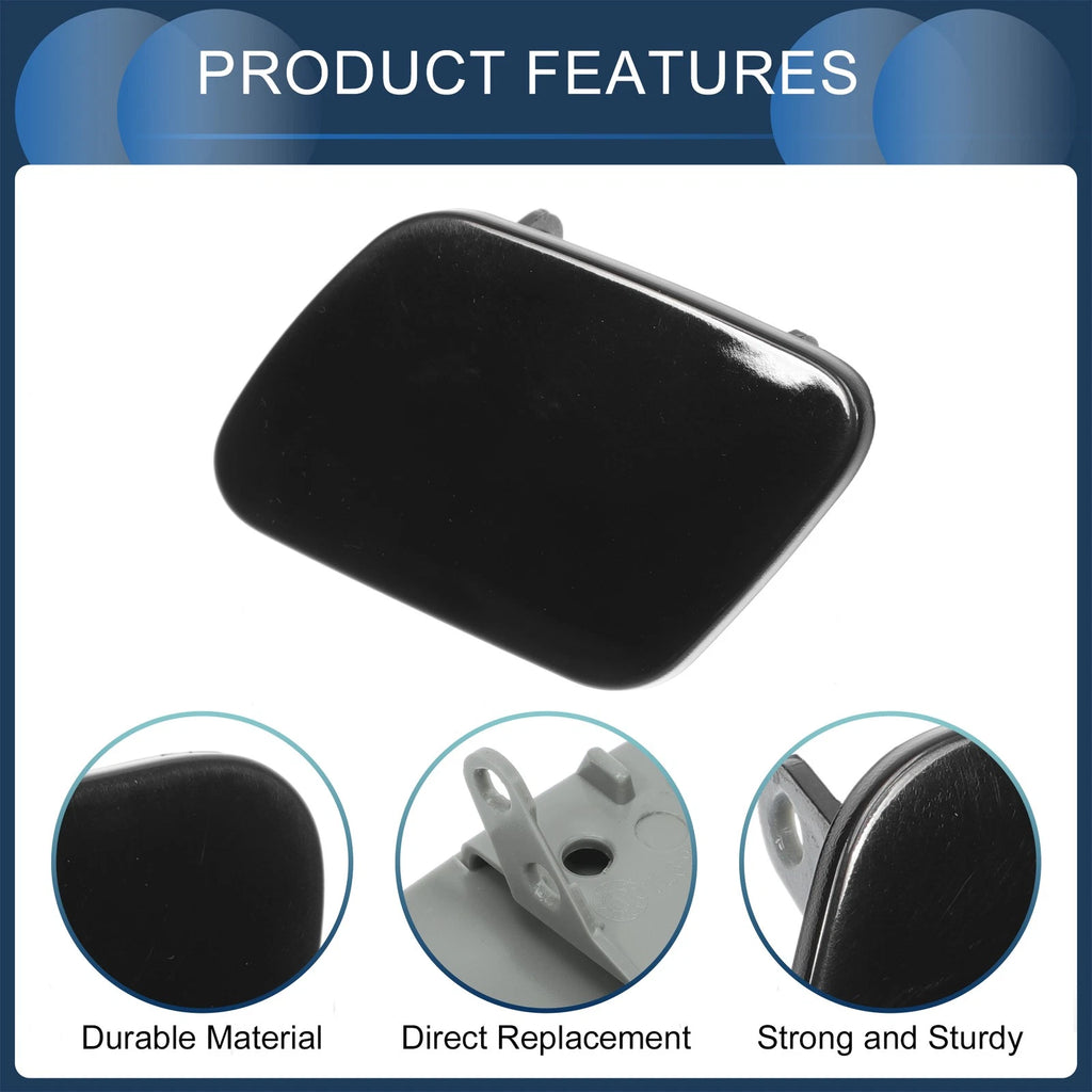 Front Left Washer Nozzle Cover Cap for Volkswagen Touareg 7L MK1 (2002–2006) Black