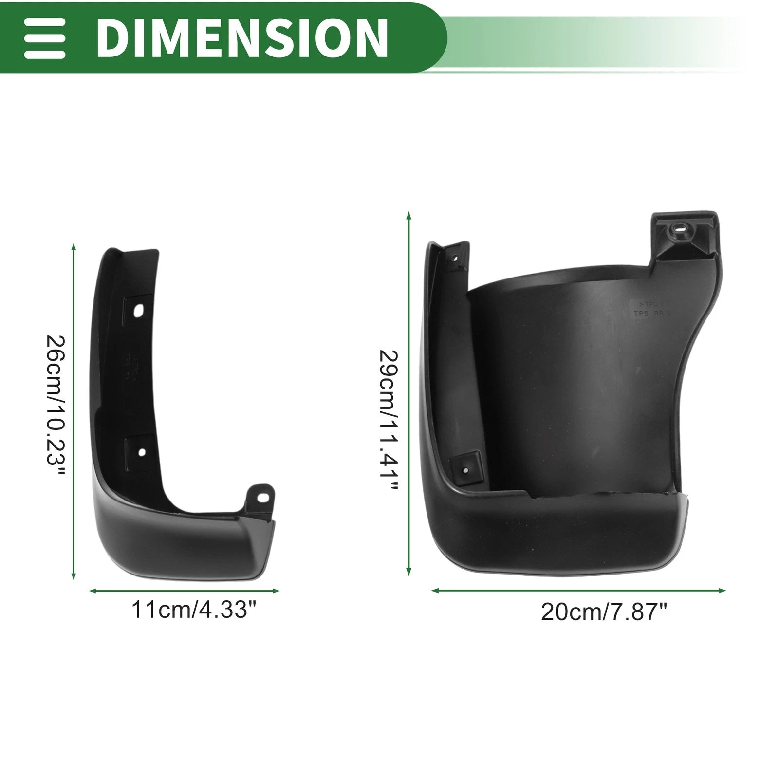 Mud Flaps Splash Guards Set of 4 for Honda Spirit (2009–2014)