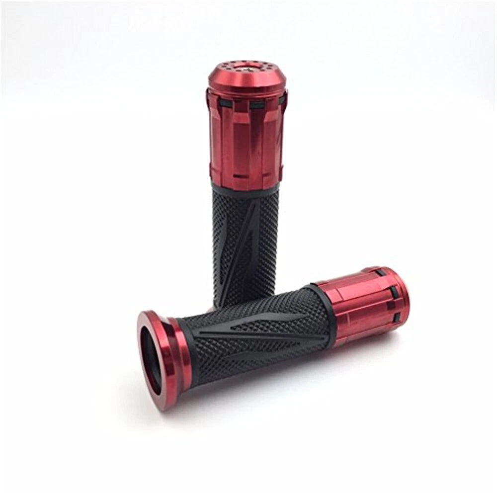 7/8" Red CNC Rubber Handlebar Grips for Yamaha FZR YZF XJR1300 XJ6 V-Max MT-01
