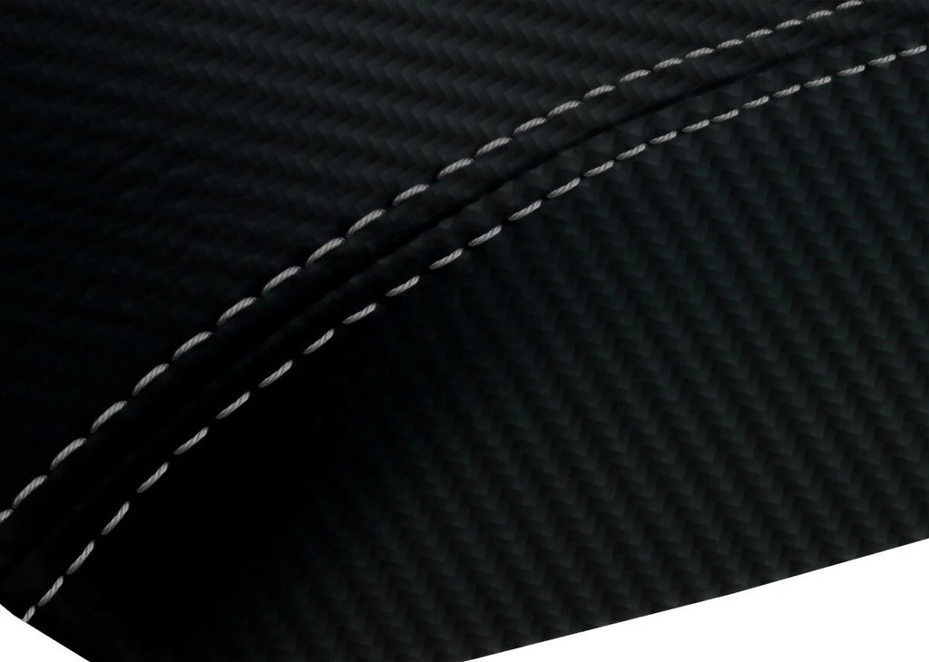 Console Armrest Cover for Dodge Dakota (2008–2011) PVC Carbon Gray Stitch