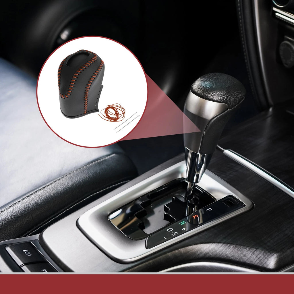 1Pc Gear Shift Knob Cover for Volkswagen Taos (2022–2023) Black Brown