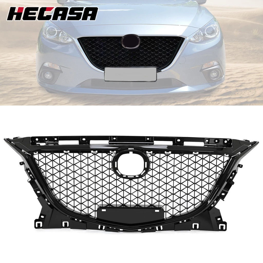 Front Grille Honeycomb for Mazda 3 Axela (2014–2016) Sedan & Hatchback