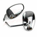 2X Chrome Teardrop Rearview Mirrors for Harley Motorcycle (Cruiser/Chopper)
