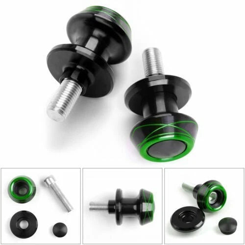2X 10mm CNC Swingarm Spools Slider for Kawasaki ZX10R Z800 Z1000