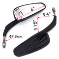 8mm Black Rear View Side Mirrors for Harley Touring Road Glide Electra
