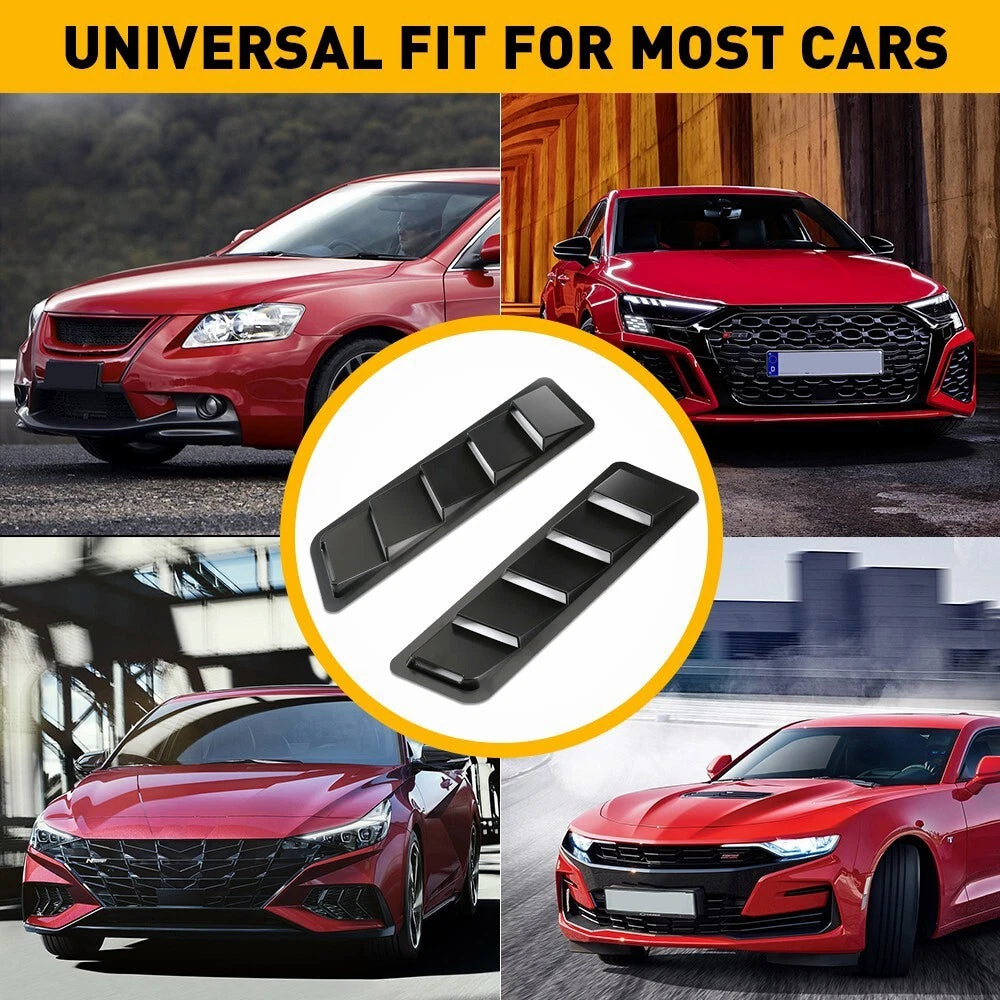 2X Air Flow Intake Hood Scoop Vent Cover for Universal Fit (Car)
