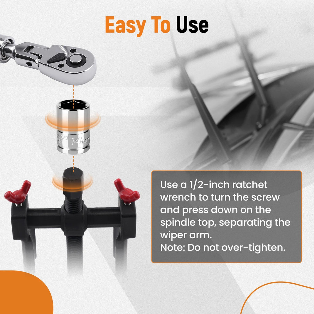 Adjustable Steel Windshield Wiper Arm Puller Tool for Universal Fit
