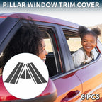 8 Pcs Door Pillar Window Trim for Honda Odyssey (2005–2008) Carbon Fiber