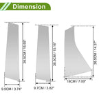 Set of 6 Pillar Window Trim for Chevy Blazer (2019–2024) Silver Tone