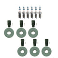 Set of 6 Denso Iridium Spark Plugs & NGK Coil Boots for CX-9, Mustang, F-150 V6