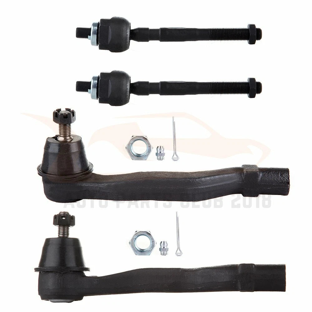 Set of 4 Suspension Kit Tie Rod Ends for Acura Integra Honda Civic