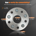 2X 1" Wheel Spacers 5x120 14x1.5 for Honda Civic, Pilot, Odyssey, Acura MDX, TL