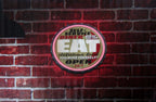 LED Neon Rope Sign for Shop Decor (Open 24/7)