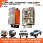 Left Side Repeater Light Lamp Chrome Rim for Toyota Hilux LN60 LN65 (2015-2020)