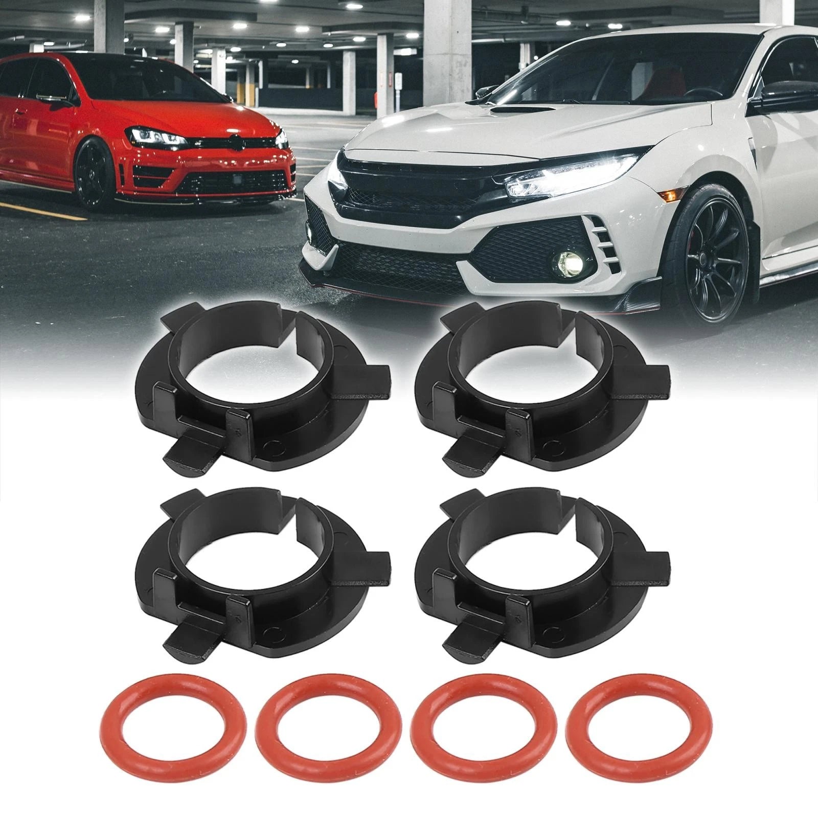 H7 LED Headlight Adapter Bulb Retainer Holder for Hyundai New Santafe (2019–2023) 4X