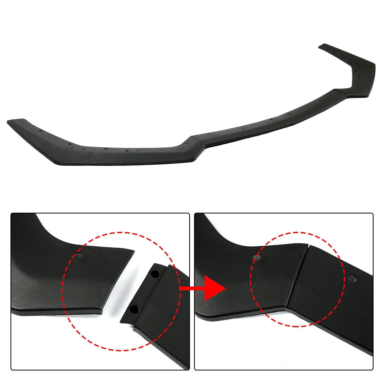 Front Bumper Lip Splitter for Ford Mustang GT (2018–2023) Matte Black