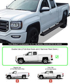5" Running Boards for Chevrolet Silverado/Sierra Double Cab (2007-2018)