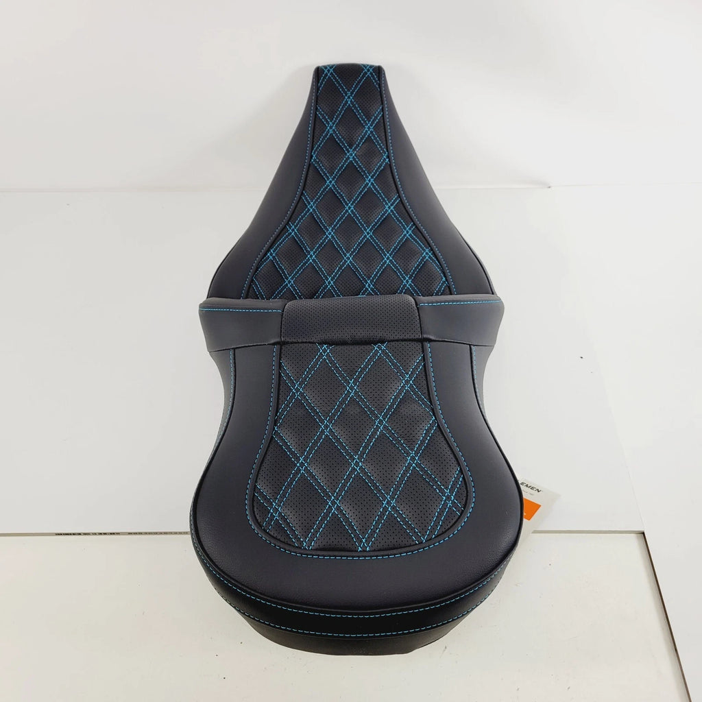 Saddlemen Roadsofa Seat for Harley-Davidson Touring (2008–2023) - Teal Lattice Stitch