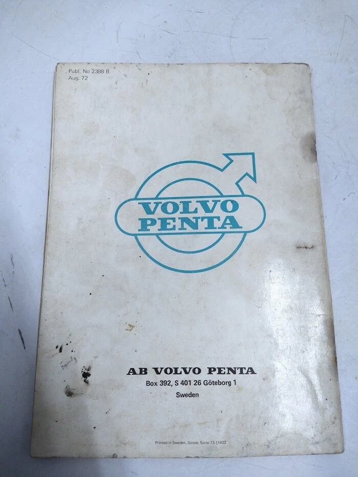 Instruction Book for Volvo Penta Aquamatic 2388B