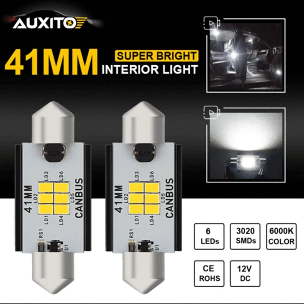 2X 42mm 578 LED Interior Map Light Bulbs for Ford F-150 (2001–2003), Explorer (2002–2010)