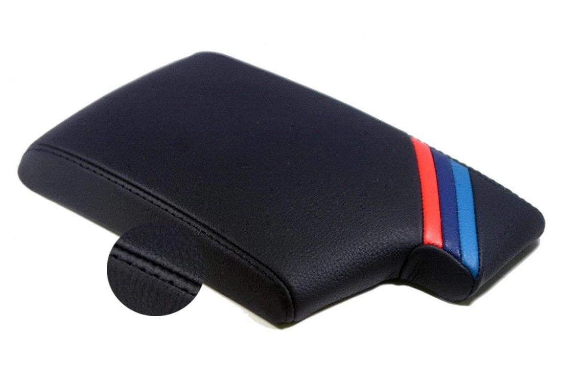 M Style Leather Synthetic Center Console Armrest Cover for BMW E90 (2005–2013)