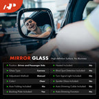 Pair Manual Mirror Glass for Nissan Altima, Sentra (2013–2019)