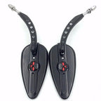Black Skull Side Mirrors for Harley Dyna Super Glide (2006–2017)