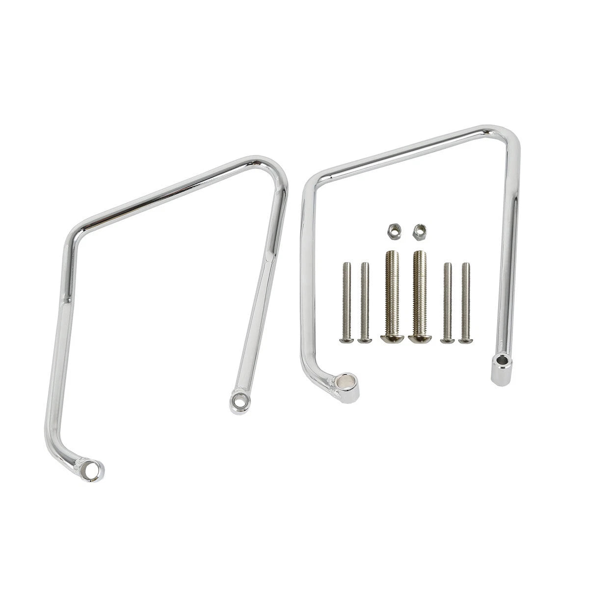 Chrome Saddlebag Support Brackets for Harley Sportster XL 883 1200 (2004–2016)