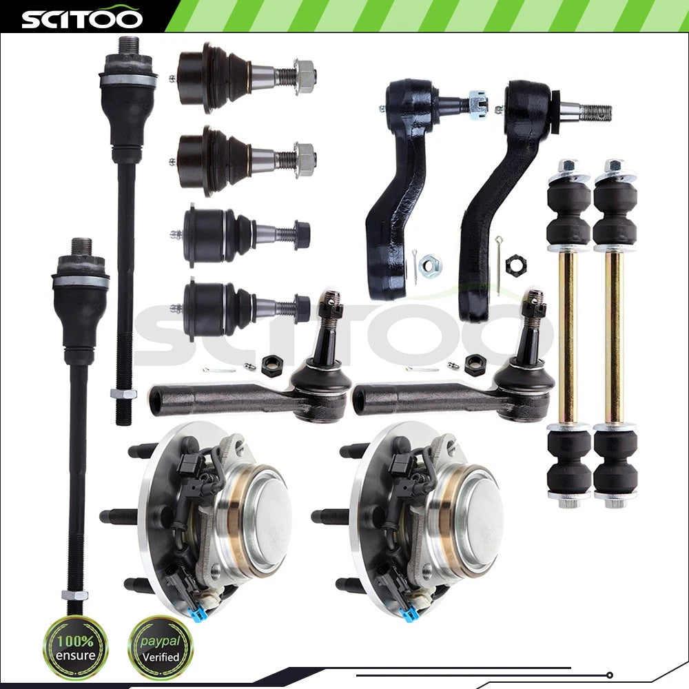 Front Steering Tie Rod & Wheel Bearing Hub for Cadillac Escalade (2003-2006)