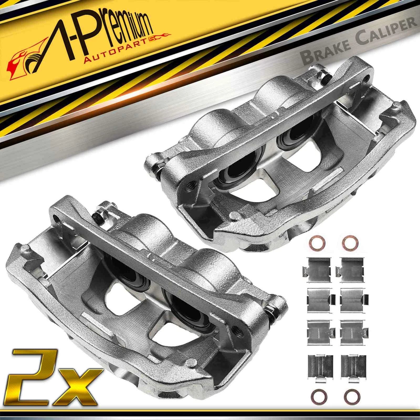 Pair Front Brake Calipers with Brackets for Ford E-150 E-250 (2008–2014)