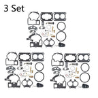 Set of 3 Carburetor Rebuild Kit for Mercruiser 3.0L 4.3L 5.0L 5.7L