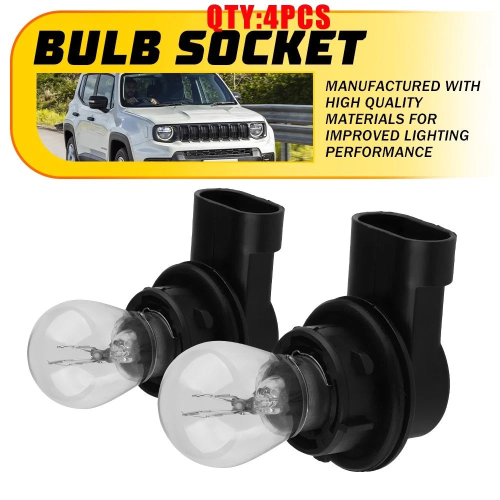 2X Front DRL Daytime Running Light Bulb & Socket for Jeep Renegade (2014–2021)