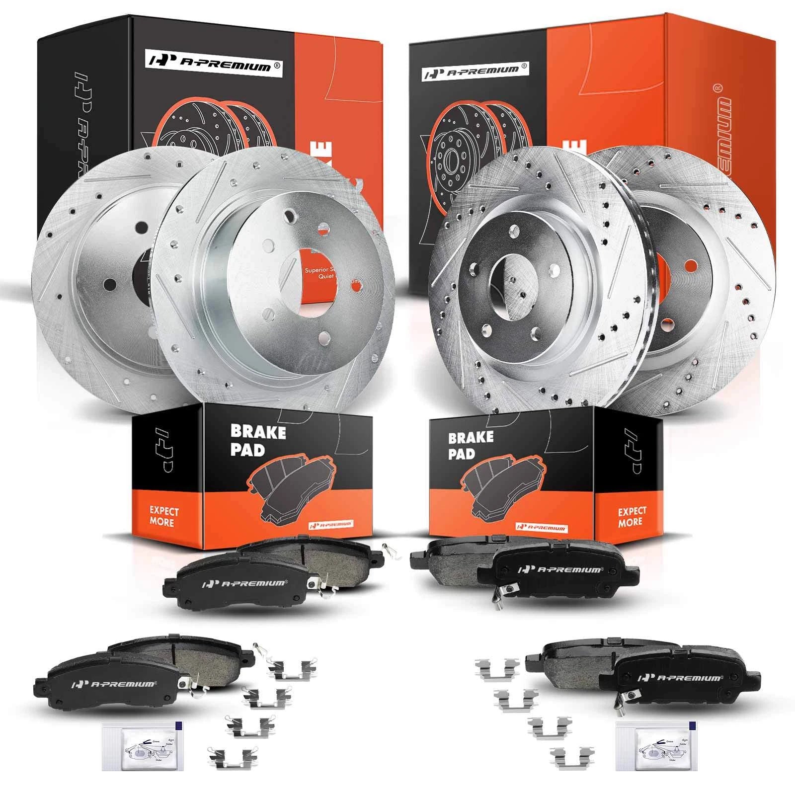 Drilled Brake Rotors & Ceramic Pads for Nissan Altima (2014–2017)