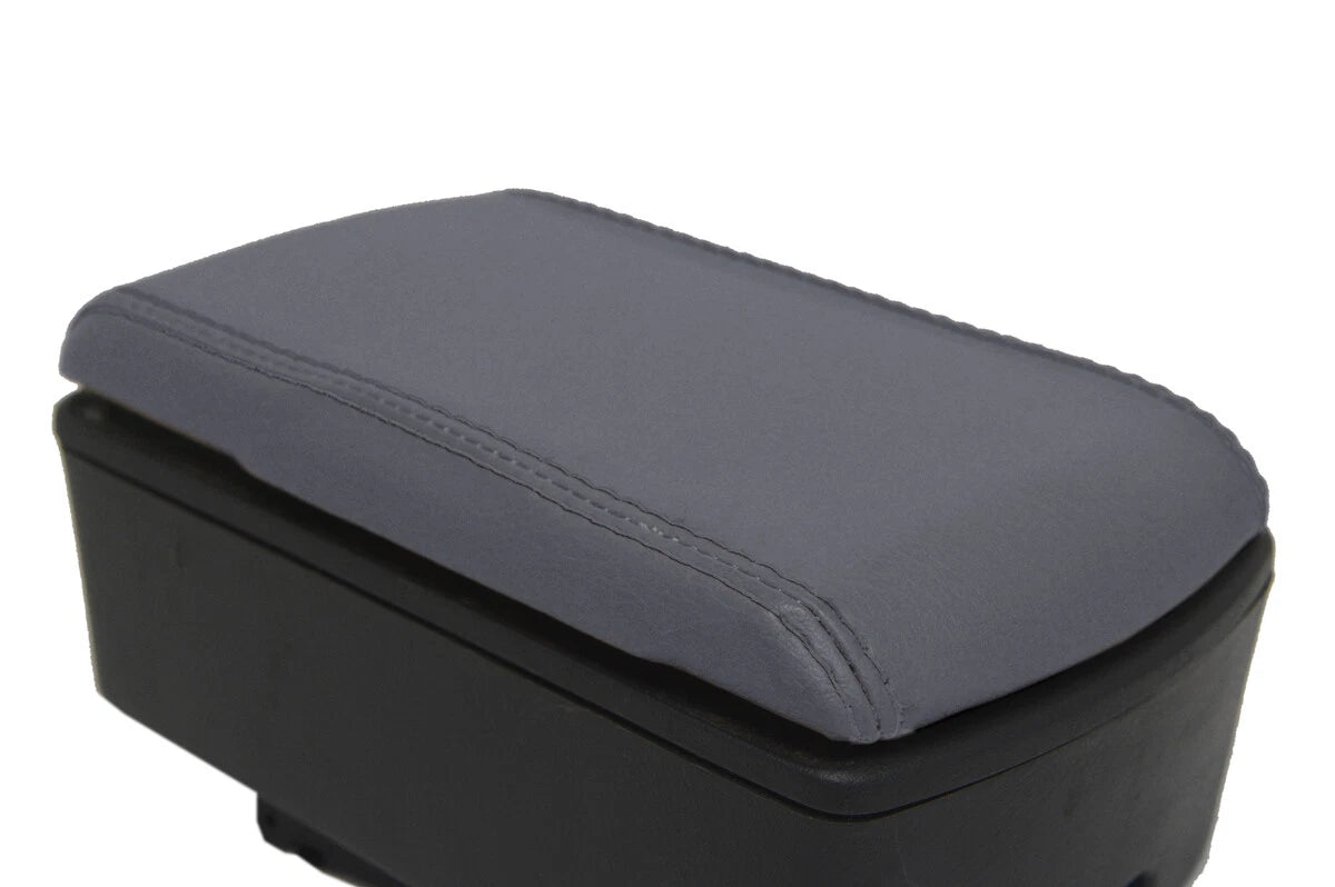 Console Lid Armrest Cover for Nissan D22 Frontier (1999–2004) Gray PVC Leather