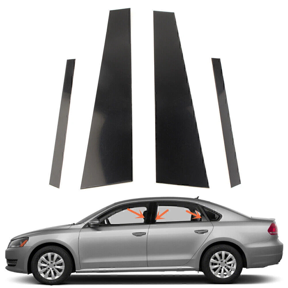 Set of 4 Door Trim Pillar Posts Cover for VW Passat (2012–2018)