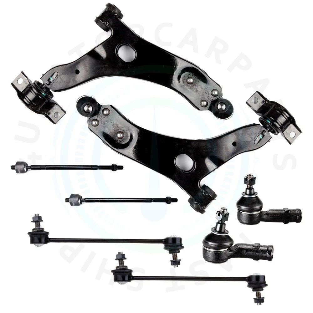 Set of 8 Front Lower Control Arms with Ball Joints for Ford Focus (2008)