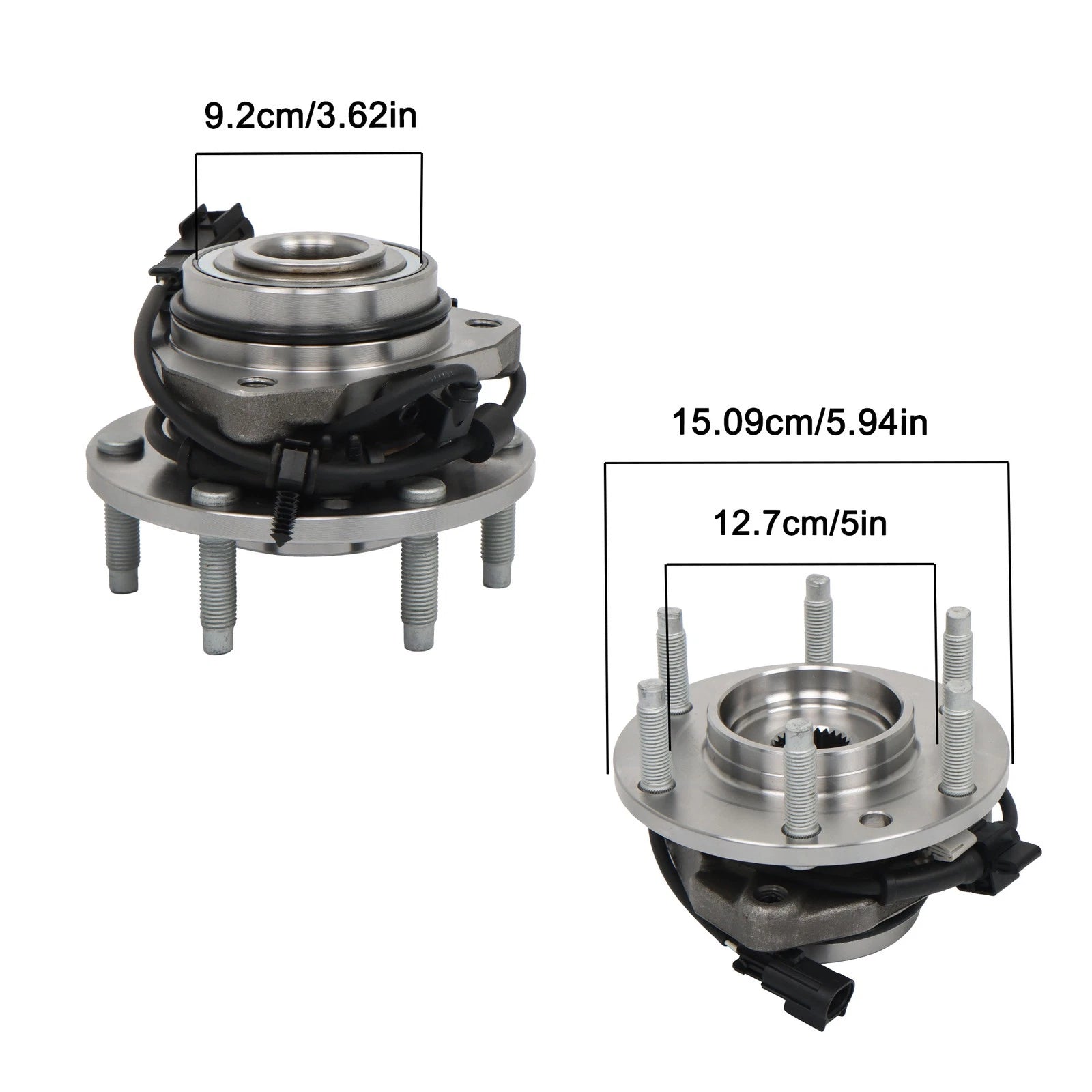 Set of 2 Front Wheel Hub Bearings for GMC Envoy, Chevy Trailblazer (2002–2009)