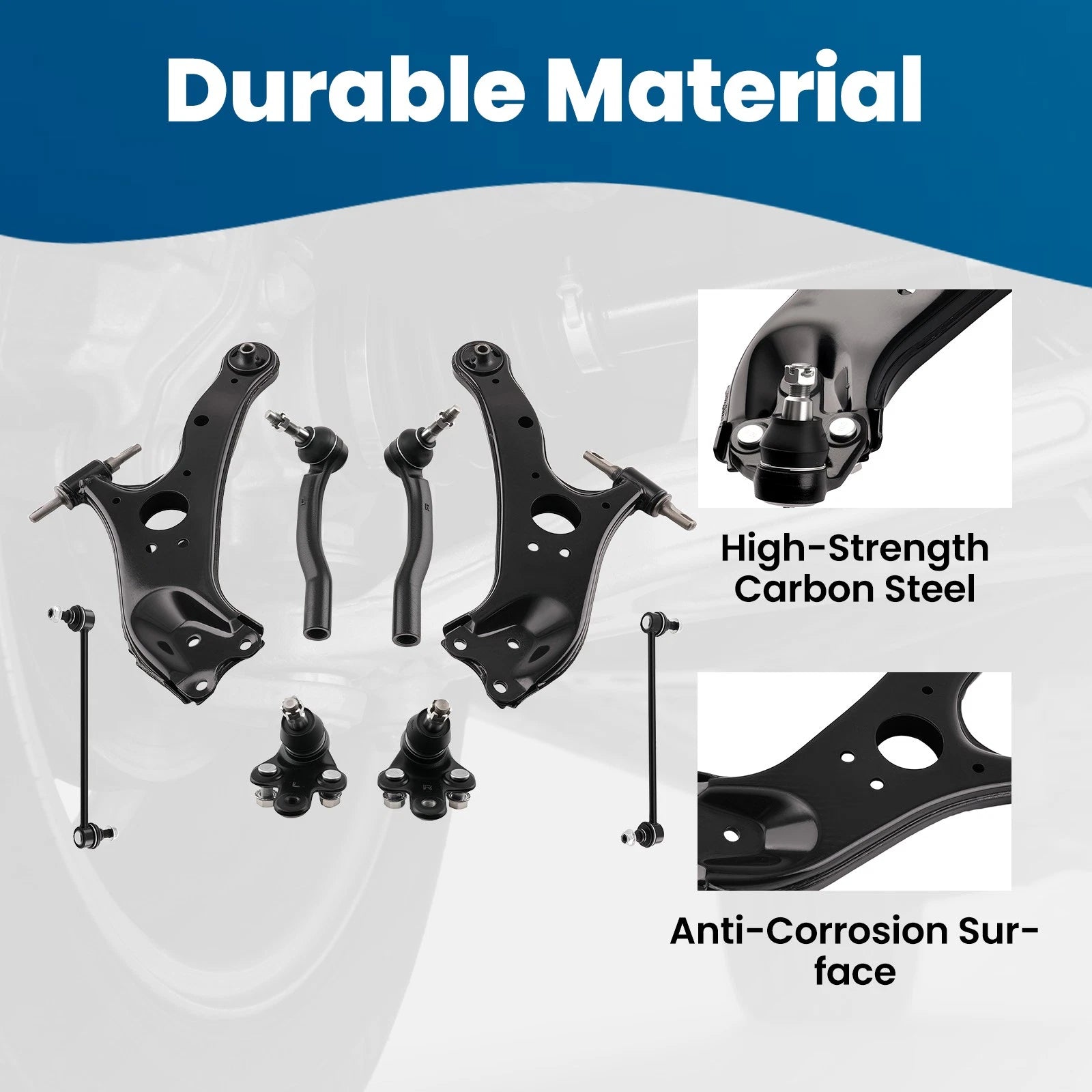 Front Lower Control Arms, Sway Bar, Tie Rod for Toyota Sienna (2011–2020)