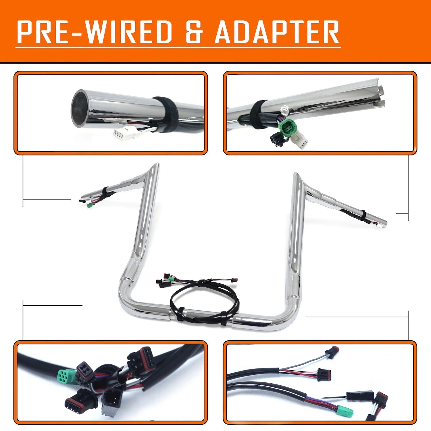 12" Miter Cut Prewired Handlebar for Harley Electra Glide/Street Glide/Ultra (2014–2015)