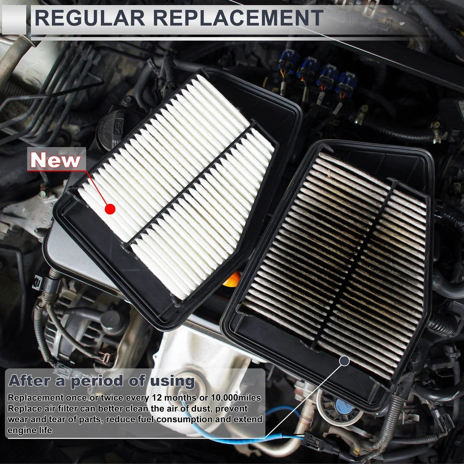 Engine Air Filter for Porsche 718 Boxster 4.0L (2021-2024) - 1 Pair
